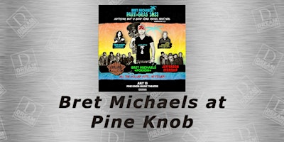 Imagem principal do evento Shuttle Bus to See Bret Michaels at Pine Knob Music Theatre