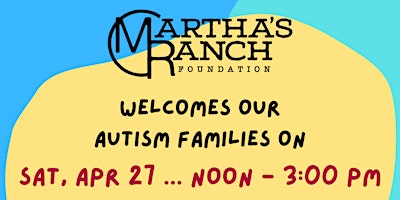 Imagen principal de Family Fun Event for our Autism Families at Twin Canyons Ranch