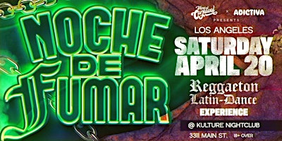 Image principale de ADICTIVA PARTY PRESENTS "NOCHE DE FUMAR" |EVERYONE $5 BEFORE 10:30 w/ RSVP