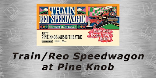 Shuttle Bus to See Train & REO Speedwagon at Pine Knob Music Theatre primary image