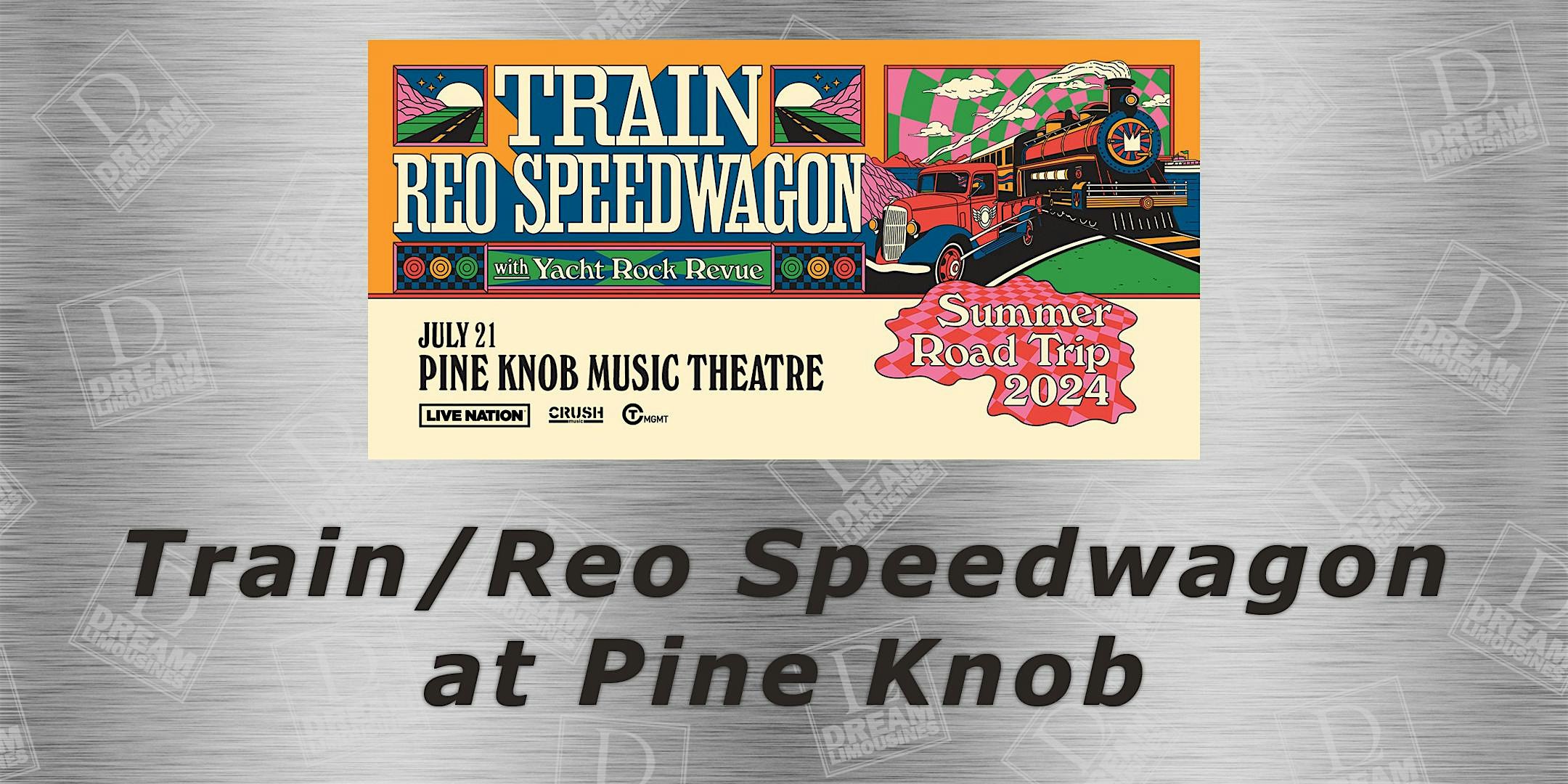 Shuttle Bus to See Train & REO Speedwagon at Pine Knob Music Theatre