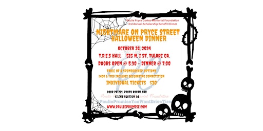 Primaire afbeelding van Nightmare On Pryce Street Halloween Dinner