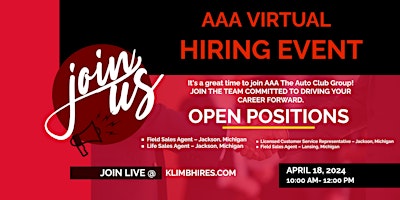 AAA Virtual Hiring Event primary image