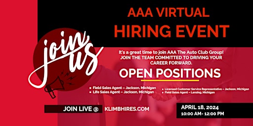 Image principale de AAA Virtual Hiring Event