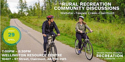 Primaire afbeelding van Rural Recreation Community Discussions: Webster-Teepee Creek-Clairmont