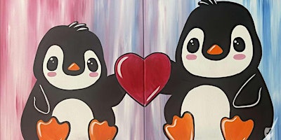 Penguin Love - Paint and Sip by Classpop!™ primary image