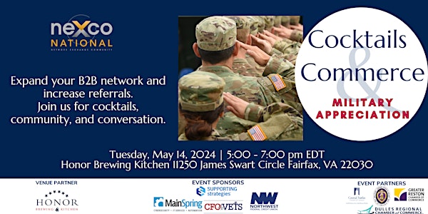 neXco National's Cocktails & Commerce - Military Appreciation