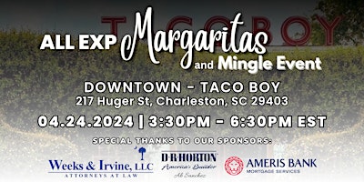 Charleston Agents-- All Exp Margaritas and Mingle Event! primary image