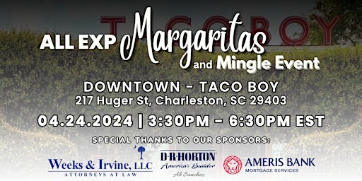 Imagem principal de Charleston Agents-- All Exp Margaritas and Mingle Event!