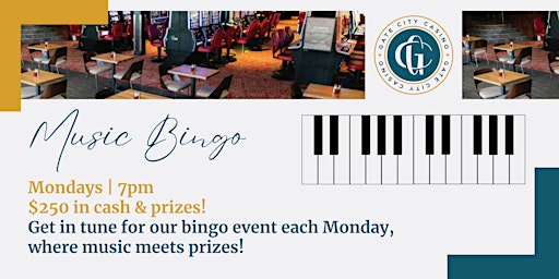 Imagem principal do evento Music Bingo at Gate City Casino!