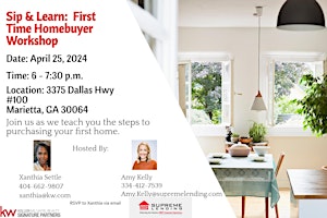 Imagem principal do evento Sip & Learn: First Time Homebuyer Workshop