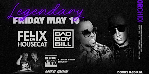 Imagem principal do evento Felix Da Housecat, Bad Boy Bill, T. Linder & DJ Seoul (Detroit Techno Militia), Mike Gunn