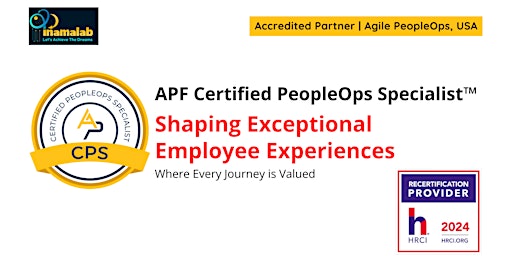 Imagem principal do evento APF Certified PeopleOps Specialist™ (APF CPS™) May 24-25, 2024
