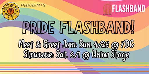 Primaire afbeelding van Pride Flashband - Meet & Greet Jam Lottery