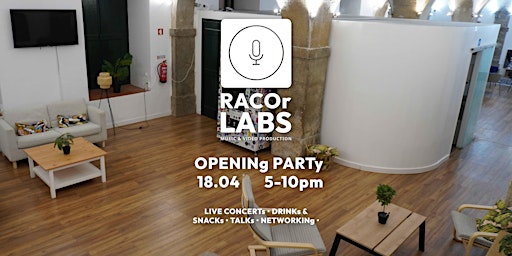 Primaire afbeelding van RACOr Labs - Podcast & Music production studio Opening Party