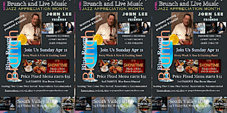 Sunday Blue Room Brunch feat John Lee & Friends  - South Valley BBQ