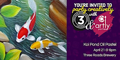 Imagem principal do evento Koi Pond Oil Pastel Paint and Sip