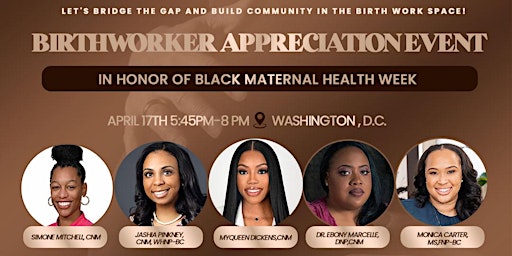 Immagine principale di Birth Worker Appreciation - Black Maternal Health Week 