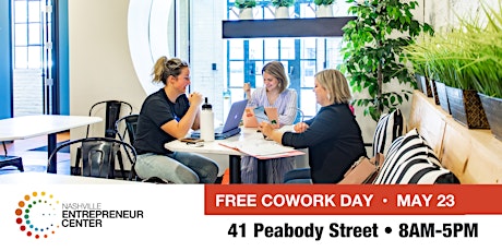 Primaire afbeelding van Free Coworking Day at the Nashville Entrepreneur Center