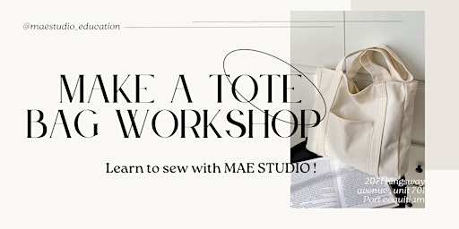 Introduction to sewing machine use: make a tote bag workshop primary image