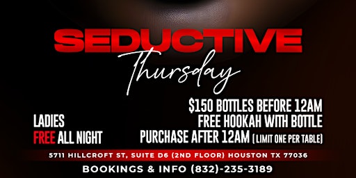 Seductive Thursdays @Say La Vie primary image