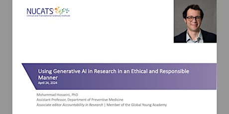 Using Generative AI in Research in an Ethical and Responsible Manner