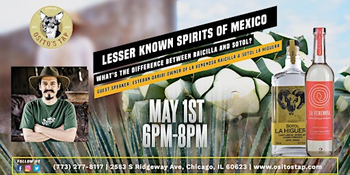 Imagem principal do evento Lesser Known Spirits of Mexico (Differences Between Raicilla & Sotol)