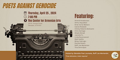 Imagem principal do evento Poets Against Genocide
