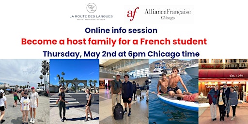 Primaire afbeelding van La Route des Langues USA info session - Host a French student this summer