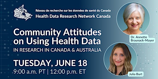 Hauptbild für Community Attitudes on Using Health Data in Research in Canada & Australia