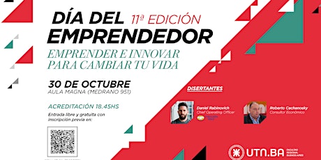 Hauptbild für Día del Emprendedor 11 Edición "Emprender e Innovar para Cambiar tu Vida"