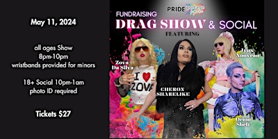 Image principale de Portage Pride Fundraising Drag Show & Social