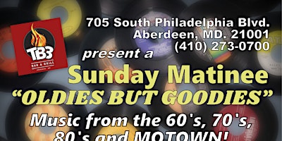 Imagem principal do evento Sunday Matinee "Oldies but Goodies"