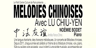 Image principale de Mélodies Chinoises - Amitiés franco-chinoises