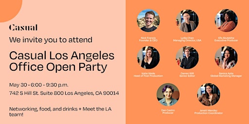 Primaire afbeelding van Casual Los Angeles • Office Opening Party