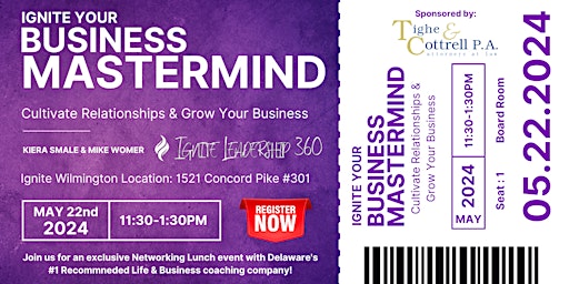 Image principale de [May2024] Ignite Your Business Mastermind Lunch