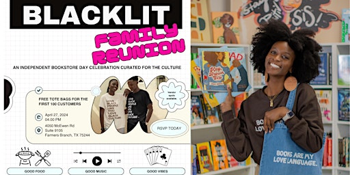 Imagem principal do evento BLACKLIT Family Reunion: Indie Bookstore Day Celebration