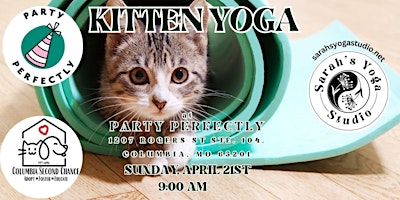 Imagem principal do evento Kitten Yoga at Party Perfectly with Sarah's Yoga Studio
