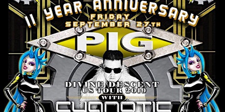 STIMULATE 11 Year Anniversary PIG +Cyanotic, KMFDM album release