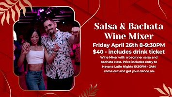 Imagem principal do evento Salsa & Bachata Wine Mixer