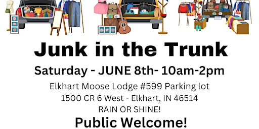 Image principale de JUNK IN THE TRUNK - PARKING LOT SALE - SPACE RESERVATION