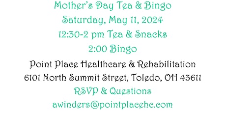 Mother's Day Tea and Bingo