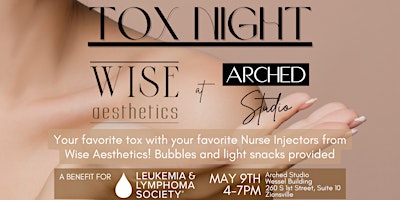 Imagem principal do evento Tox Night with Wise Aesthetics at Arched Studio