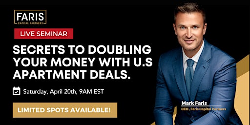 Primaire afbeelding van Secrets to doubling your money with U.S Apartment deals.