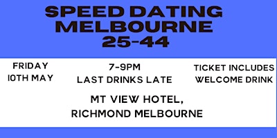 Primaire afbeelding van Melbourne speed dating for ages 25-44 by Cheeky Events Australia