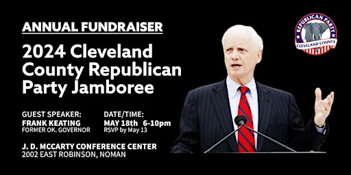 Image principale de REGISTER: Reserve Your 2024 Cleveland County GOP Jamboree Tickets