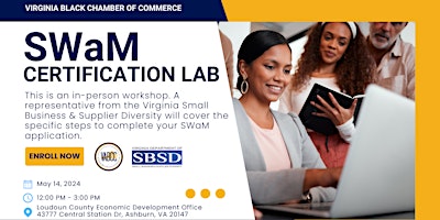 Primaire afbeelding van SWaM Certification Lab - Loudoun County, VA