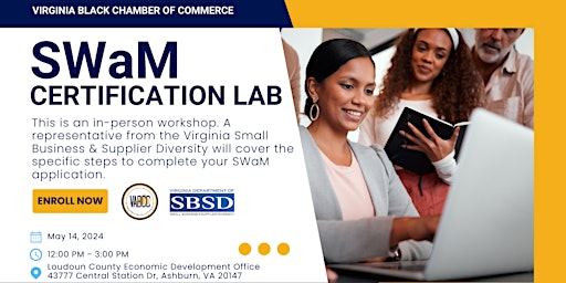 Imagem principal do evento SWaM Certification Lab - Loudoun County, VA