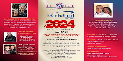 Immagine principale di Rejoice International  Annual GO GLOBAL SUMMIT 