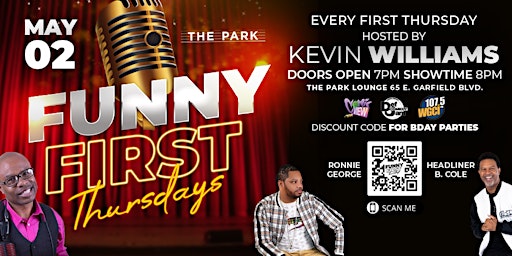 Primaire afbeelding van FUNNY FIRST THURSDAYS @ THE PARK SUPPER CLUB!!